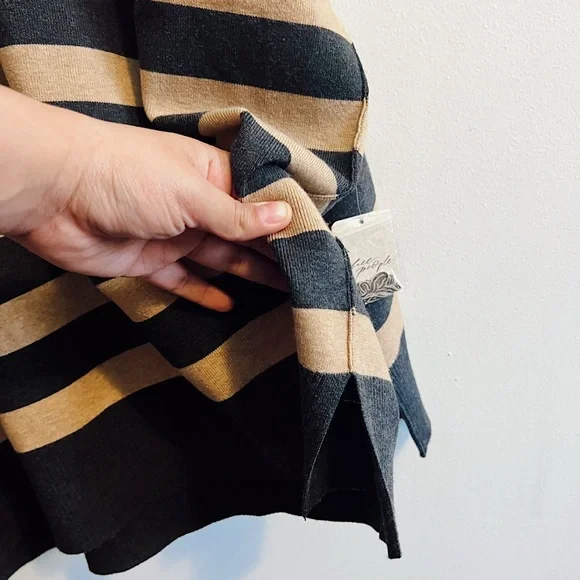 NWT Free People Coastal Stripe Clean Girl Pullover - Picture 7 of 9